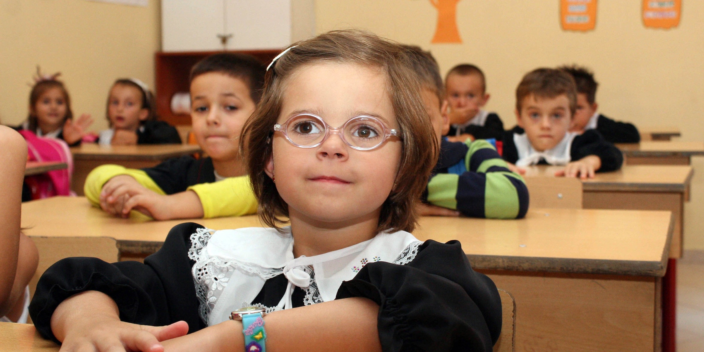 Children in primary school on the first day of classes in the new school year. Credit: Genti Shkullaku / World Bank